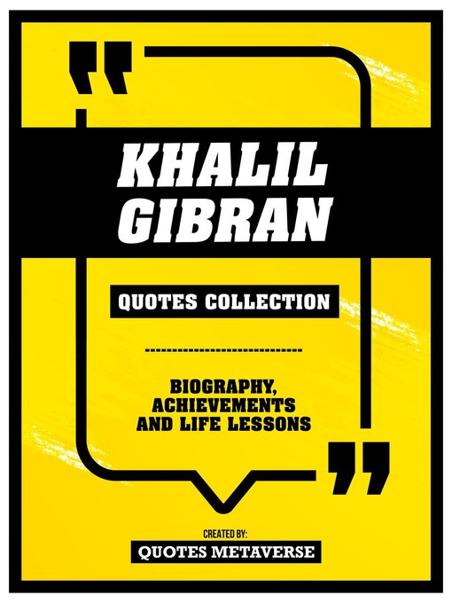Cover image for Khalil Gibran--Quotes Collection